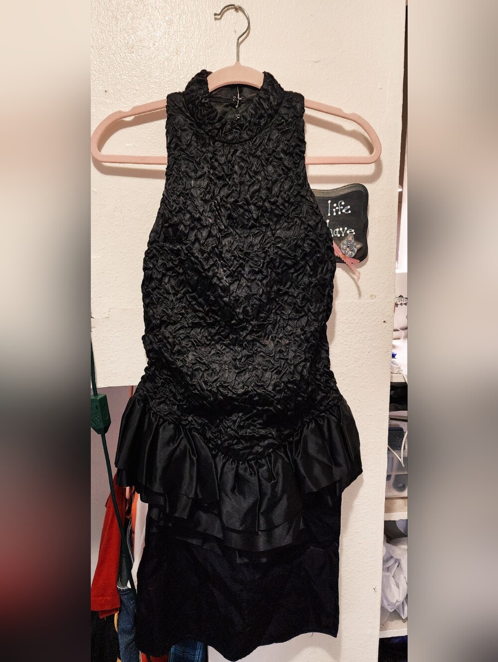 WOMEN'S 80'S PROM/EVENING GOWN - BLAVK/NAVY